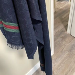 used navy blue Gucci Scarf,